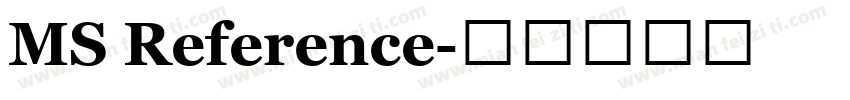 MS Reference字体转换